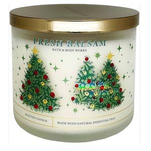 🎅 BBW Fresh Balsam 3-Wick Candle NEW